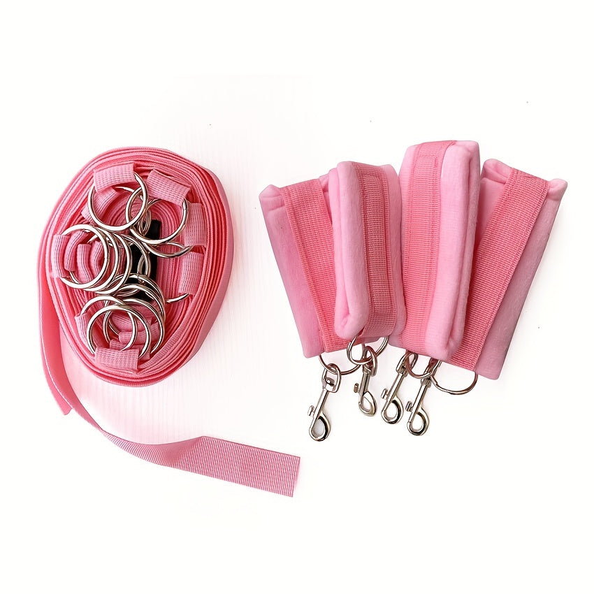 Laddymoda Set di restrizioni per letto Bondage Strap Rope Polsini Sex Toy Hand Foot Restraint Kit