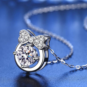 925 Sterling Silver Moissanite Luxury Personality Pendant Necklace Women's Classic Necklace Party Gift