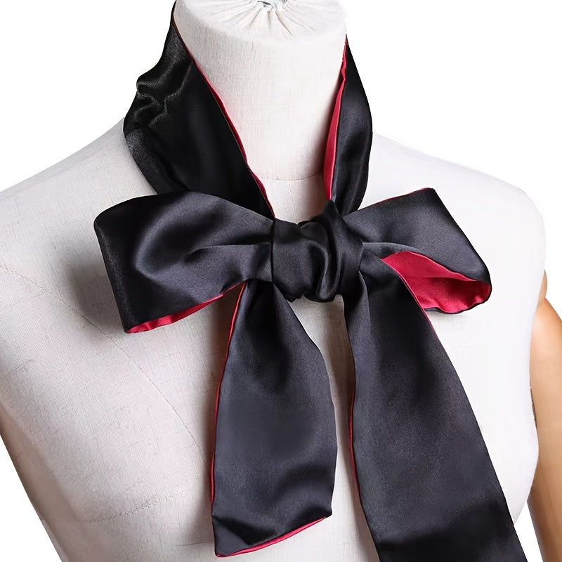 Laddymoda 1pc doppia faccia morbido raso nastro benda, sexy maschera per gli occhi, giocattoli sessuali bondage, giocattoli sessuali per adulti, nero e rosso
