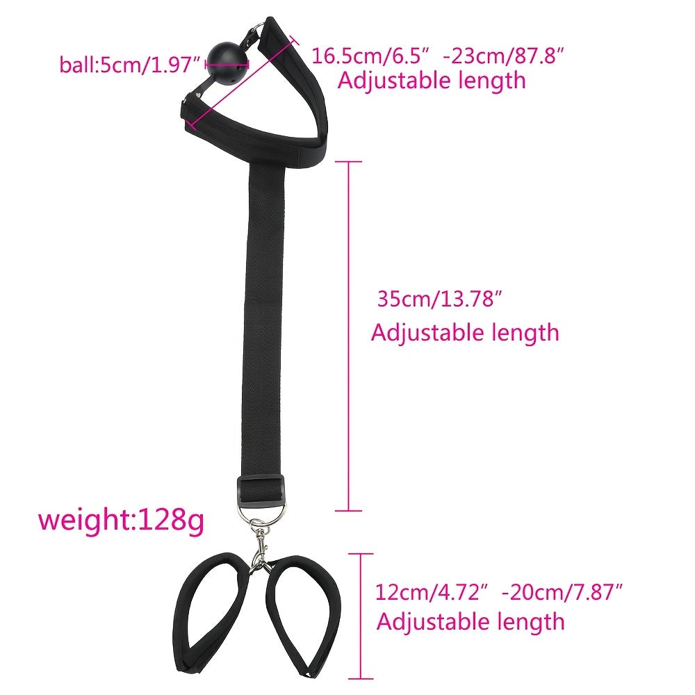 Laddymoda 1Set, BDSM Beginner's Simple Suit, Manette E Tappi Bocca, Tail Anale Plug, Giocattoli Sessuali Per Adulti