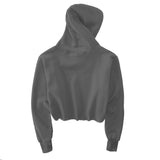 Women's Cropped Hoodie Fleece Long Sleeve Pullover Cut Off Hood Sweatshirt