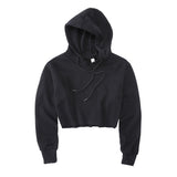 Women's Cropped Hoodie Fleece Long Sleeve Pullover Cut Off Hood Sweatshirt