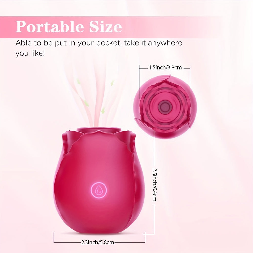 Laddymoda 1pc Rose Vibrator, 7 modalità di suzione, giocattolo clitoride, massaggiatore vaginale, giocattoli sessuali per adulti