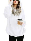 Century Star Women's Fuzzy Hoodies Sport Pullover Hoodie Athletic Cozy Oversized Pockets Hooded Sweatshirt Fleece Hoodies