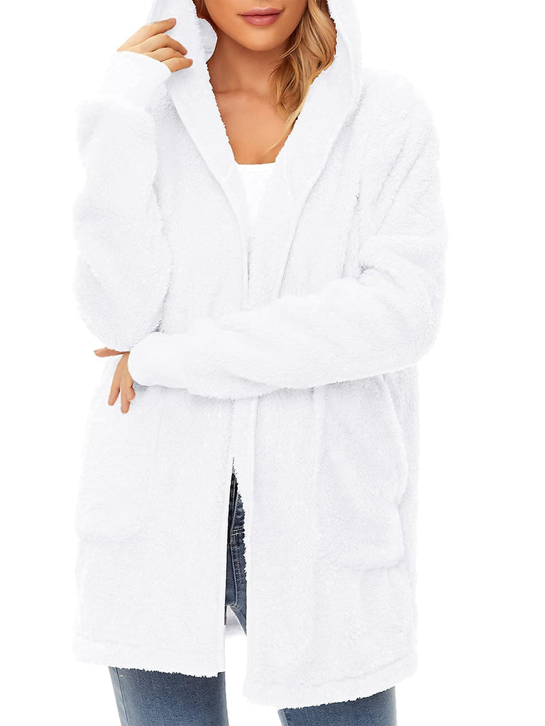 Century Star Women's Fuzzy Hoodies Sport Pullover Hoodie Athletic Cozy Oversized Pockets Hooded Sweatshirt Fleece Hoodies