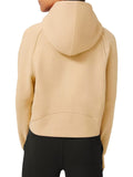 Womens Hoodies Fleece Lined Collar Pullover 1/2 Zipper Sweatshirts Long Sleeve Crop Tops Sweater Thumb Hole