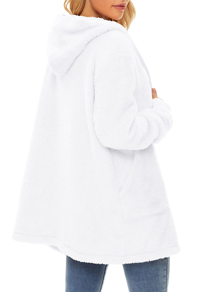 Century Star Women's Fuzzy Hoodies Sport Pullover Hoodie Athletic Cozy Oversized Pockets Hooded Sweatshirt Fleece Hoodies