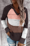 Women's Fashion Hoodies Sweatshirts Striped Lightweight Knit Pullover Sweaters