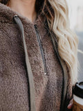 Century Star Women's Fuzzy Hoodies Sport Pullover Hoodie Athletic Cozy Oversized Pockets Hooded Sweatshirt Fleece Hoodies