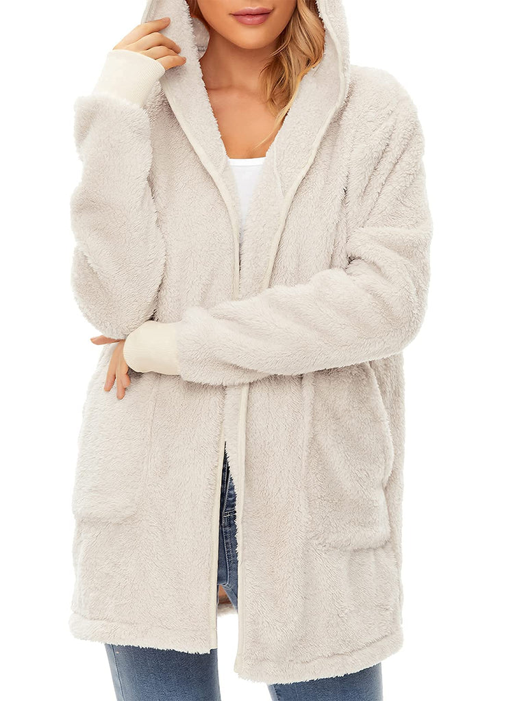 Century Star Women's Fuzzy Hoodies Sport Pullover Hoodie Athletic Cozy Oversized Pockets Hooded Sweatshirt Fleece Hoodies
