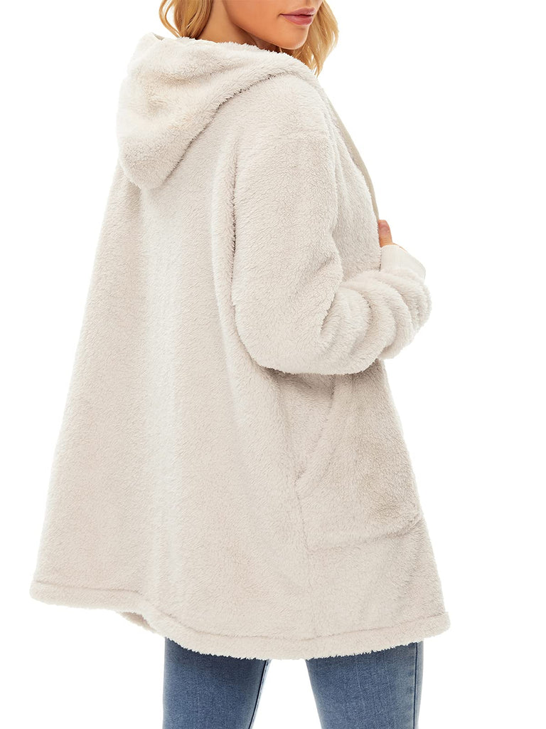 Century Star Women's Fuzzy Hoodies Sport Pullover Hoodie Athletic Cozy Oversized Pockets Hooded Sweatshirt Fleece Hoodies