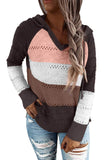 Women's Fashion Hoodies Sweatshirts Striped Lightweight Knit Pullover Sweaters