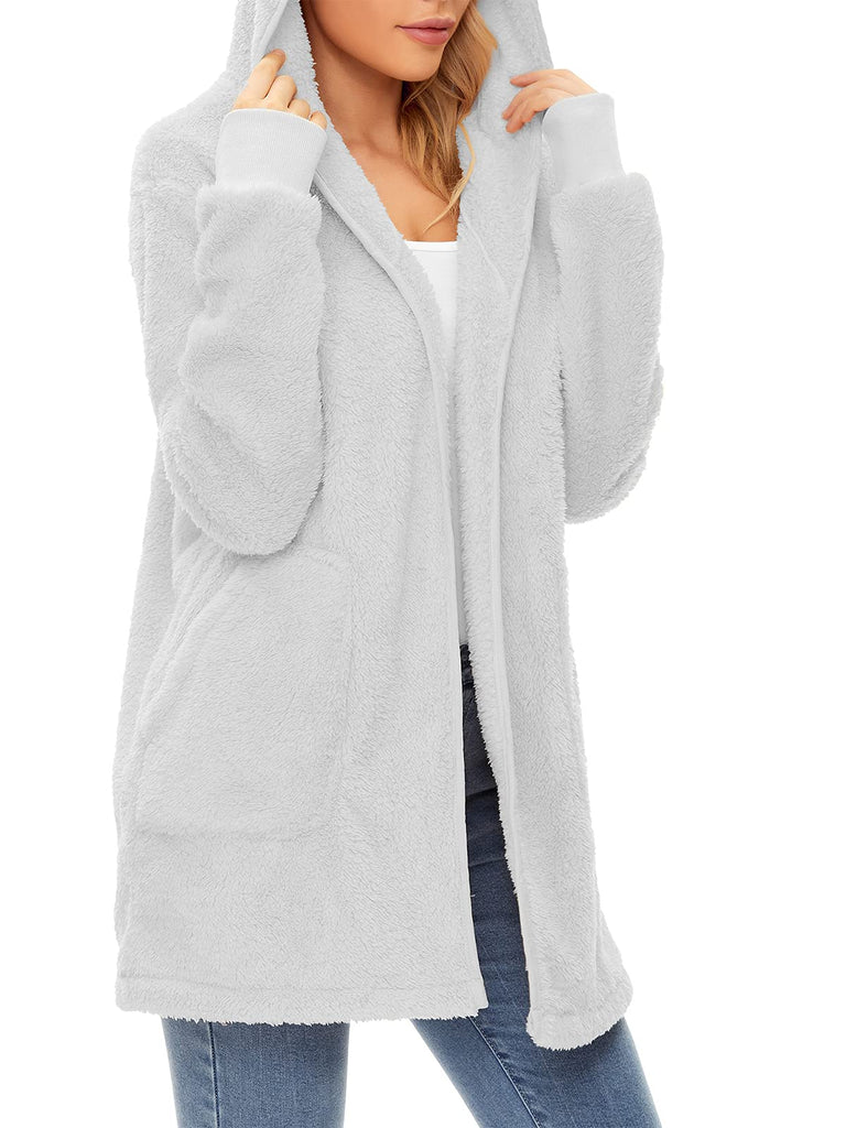 Century Star Women's Fuzzy Hoodies Sport Pullover Hoodie Athletic Cozy Oversized Pockets Hooded Sweatshirt Fleece Hoodies