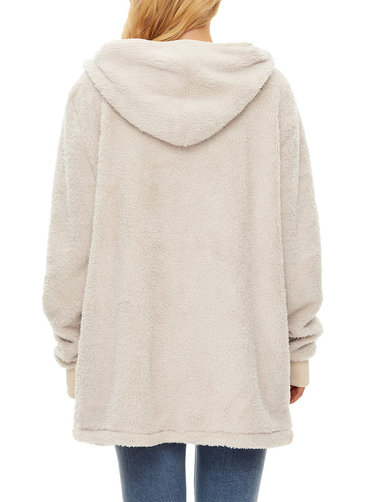 Century Star Women's Fuzzy Hoodies Sport Pullover Hoodie Athletic Cozy Oversized Pockets Hooded Sweatshirt Fleece Hoodies