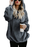 Century Star Women's Fuzzy Hoodies Sport Pullover Hoodie Athletic Cozy Oversized Pockets Hooded Sweatshirt Fleece Hoodies