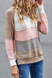 Women's Fashion Hoodies Sweatshirts Striped Lightweight Knit Pullover Sweaters