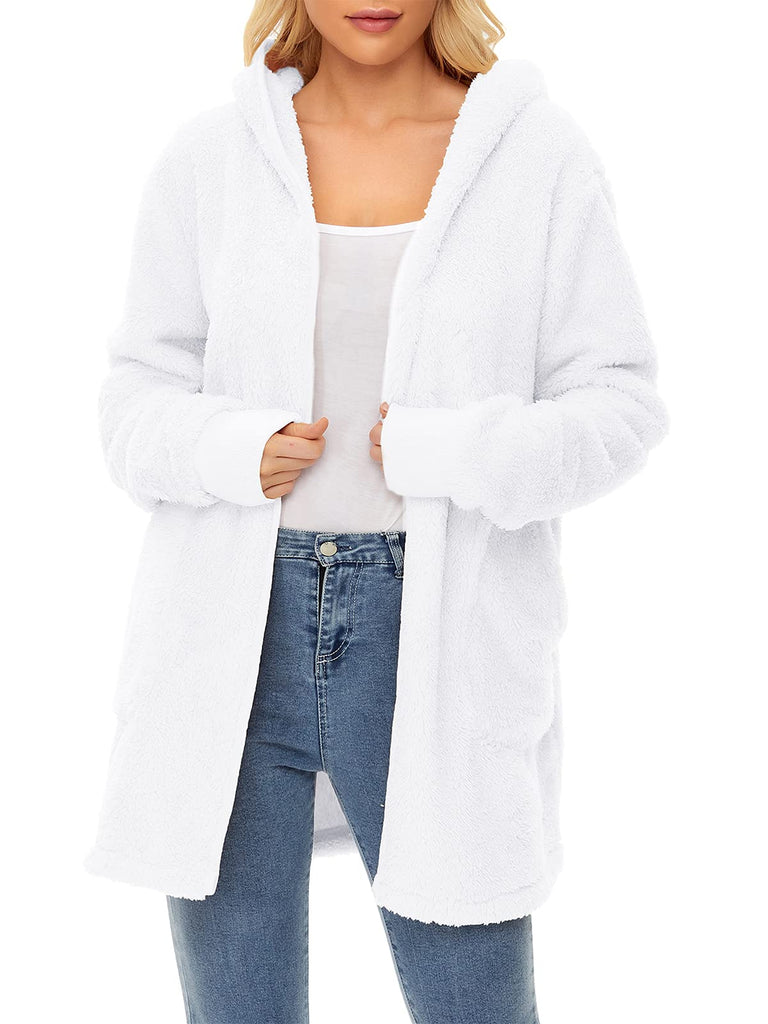 Century Star Women's Fuzzy Hoodies Sport Pullover Hoodie Athletic Cozy Oversized Pockets Hooded Sweatshirt Fleece Hoodies