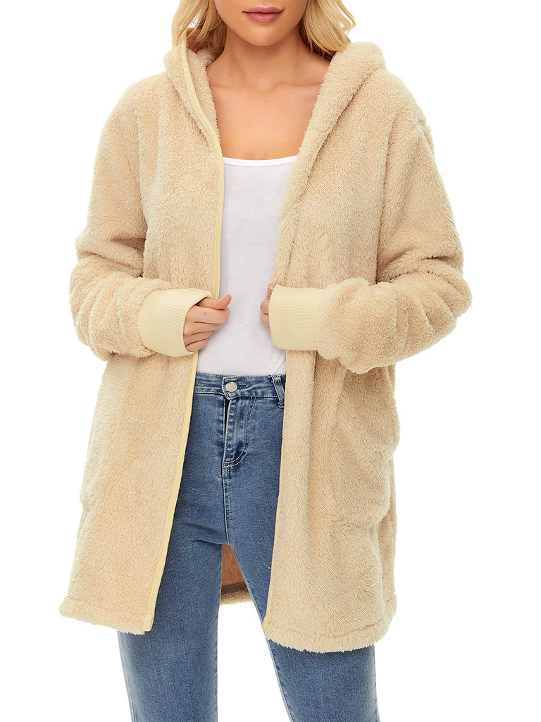 Century Star Women's Fuzzy Hoodies Sport Pullover Hoodie Athletic Cozy Oversized Pockets Hooded Sweatshirt Fleece Hoodies