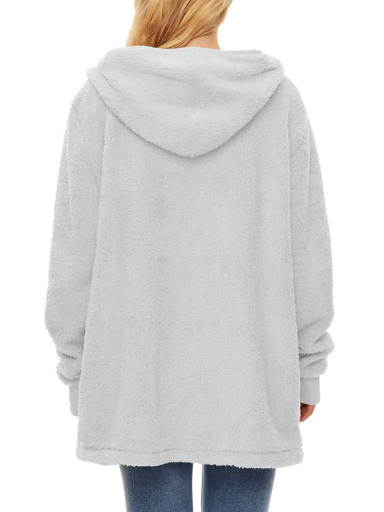 Century Star Women's Fuzzy Hoodies Sport Pullover Hoodie Athletic Cozy Oversized Pockets Hooded Sweatshirt Fleece Hoodies