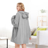 Wearable Blanket Hoodie Sweatshirt for Women Men, Teddy Oversized Hoodie Sherpa Blanket with Pockets for Adult Teen