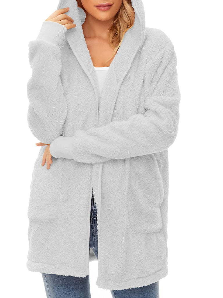 Century Star Women's Fuzzy Hoodies Sport Pullover Hoodie Athletic Cozy Oversized Pockets Hooded Sweatshirt Fleece Hoodies