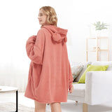 Wearable Blanket Hoodie Sweatshirt for Women Men, Teddy Oversized Hoodie Sherpa Blanket with Pockets for Adult Teen