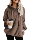 Century Star Women's Fuzzy Hoodies Sport Pullover Hoodie Athletic Cozy Oversized Pockets Hooded Sweatshirt Fleece Hoodies