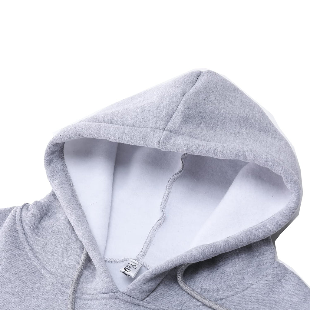 Women's Cropped Hoodie Fleece Long Sleeve Pullover Cut Off Hood Sweatshirt