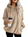 Century Star Women's Fuzzy Hoodies Sport Pullover Hoodie Athletic Cozy Oversized Pockets Hooded Sweatshirt Fleece Hoodies