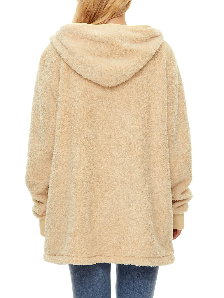 Century Star Women's Fuzzy Hoodies Sport Pullover Hoodie Athletic Cozy Oversized Pockets Hooded Sweatshirt Fleece Hoodies