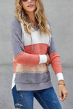 Women's Fashion Hoodies Sweatshirts Striped Lightweight Knit Pullover Sweaters