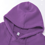Women's Cropped Hoodie Fleece Long Sleeve Pullover Cut Off Hood Sweatshirt
