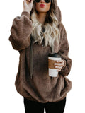 Century Star Women's Fuzzy Hoodies Sport Pullover Hoodie Athletic Cozy Oversized Pockets Hooded Sweatshirt Fleece Hoodies