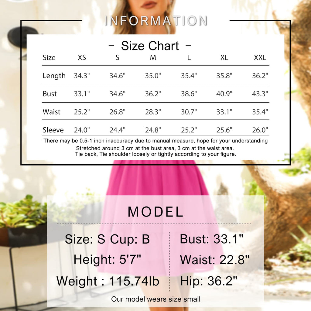 Women Tie Back Summer Dresses Long Lantern Sleeve Square Neck Ruffle Elastic Waist Aline Casual Mini Dress