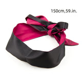 Laddymoda 1pc doppia faccia morbido raso nastro benda, sexy maschera per gli occhi, giocattoli sessuali bondage, giocattoli sessuali per adulti, nero e rosso