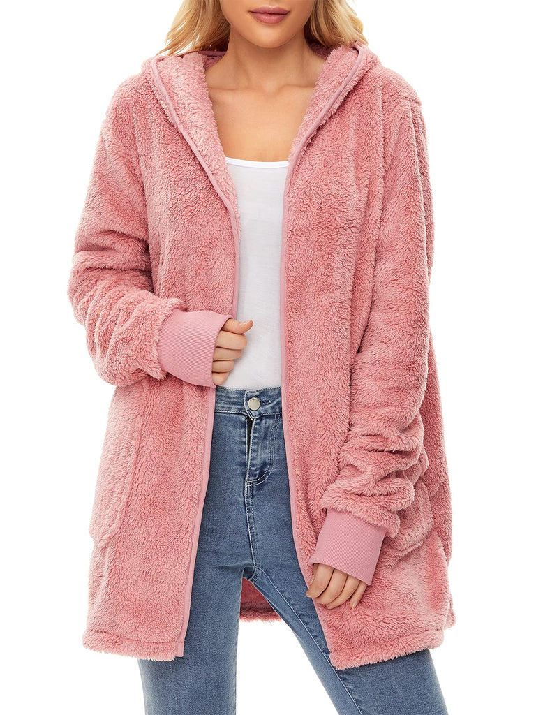 Century Star Women's Fuzzy Hoodies Sport Pullover Hoodie Athletic Cozy Oversized Pockets Hooded Sweatshirt Fleece Hoodies
