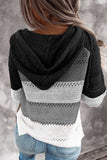 Women's Fashion Hoodies Sweatshirts Striped Lightweight Knit Pullover Sweaters