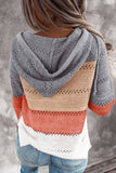Women's Fashion Hoodies Sweatshirts Striped Lightweight Knit Pullover Sweaters
