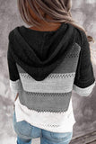 Women's Fashion Hoodies Sweatshirts Striped Lightweight Knit Pullover Sweaters