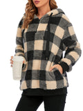 Century Star Women's Fuzzy Hoodies Sport Pullover Hoodie Athletic Cozy Oversized Pockets Hooded Sweatshirt Fleece Hoodies