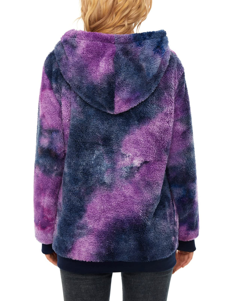 Century Star Women's Fuzzy Hoodies Sport Pullover Hoodie Athletic Cozy Oversized Pockets Hooded Sweatshirt Fleece Hoodies
