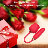 Laddymoda 1pc Rose Toy con 10 modalità di inserimento e vibrazione, vibratore giocattolo rosa per donne con dildo di inserimento, giocattolo sessuale con clitoride, maglione retrattile, massaggio capezzolo masturbazione giocattolo sessuale femminile