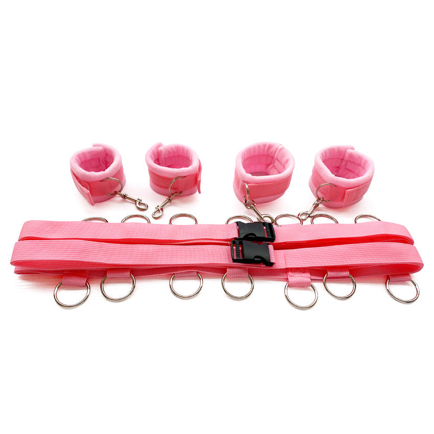 Laddymoda Set di restrizioni per letto Bondage Strap Rope Polsini Sex Toy Hand Foot Restraint Kit
