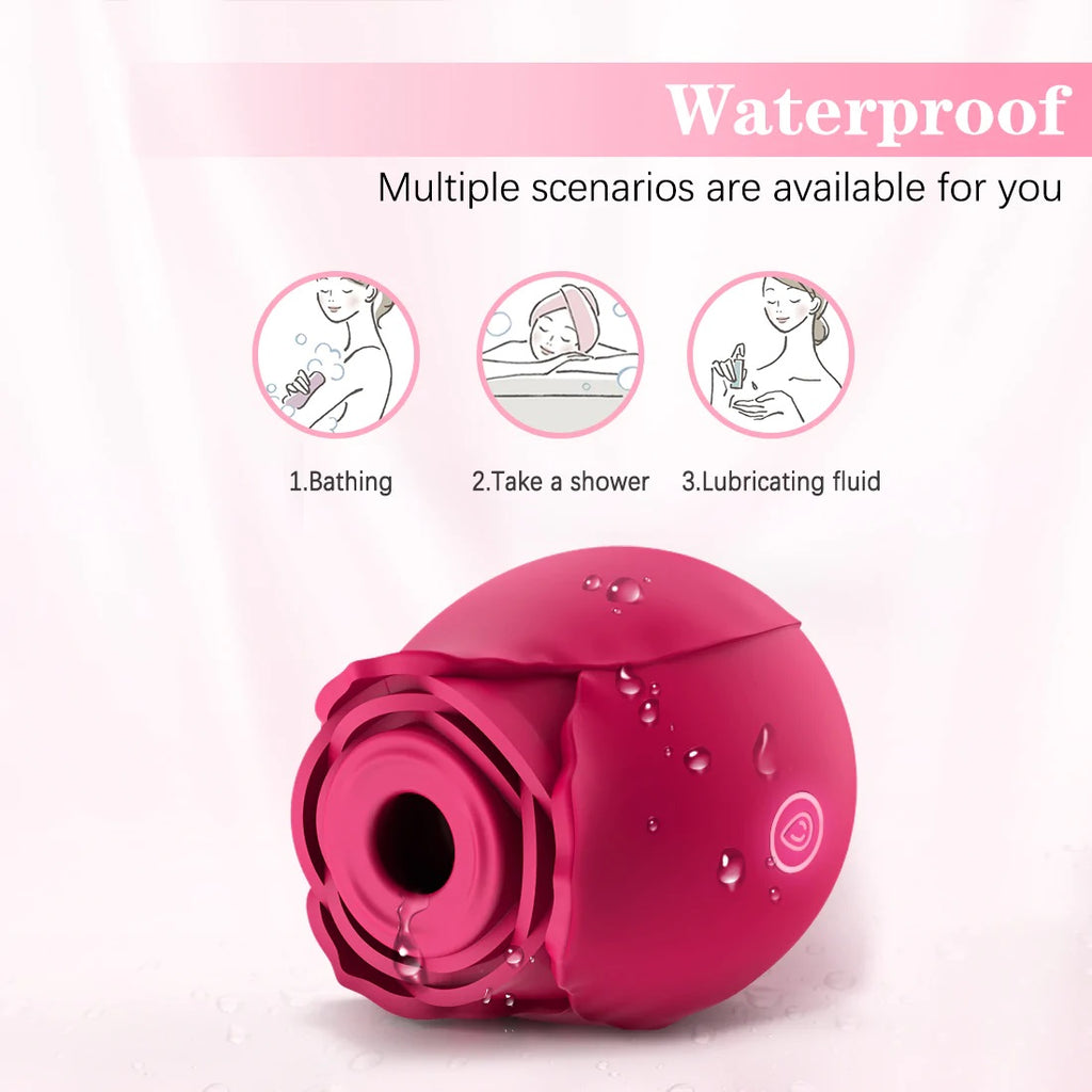 Laddymoda 1pc Rose Vibrator, 7 modalità di suzione, giocattolo clitoride, massaggiatore vaginale, giocattoli sessuali per adulti