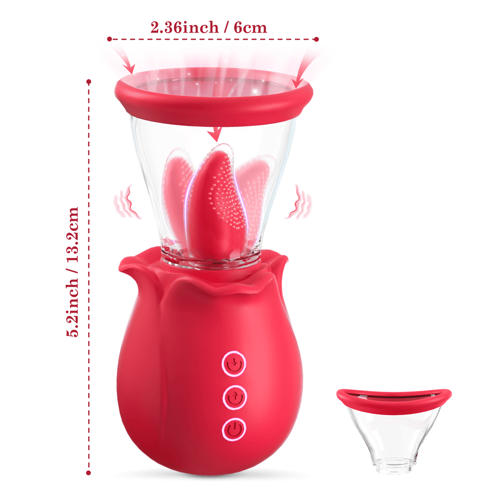 Laddymoda 1pc Rose Vibrator, 7 modalità di suzione, giocattolo clitoride, massaggiatore vaginale, giocattoli sessuali per adulti