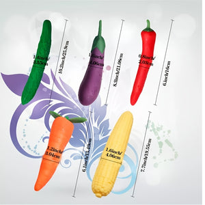 Laddymoda 1pc Veggie Masturbator, giocattoli sessuali per la stimolazione del punto G del clitoride, vibratore dildo impermeabile con 7 potenti vibrazioni, stimolatore a doppio motore per donne o coppie per giocare