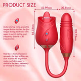 Laddymoda 1pc Rose Toy con 10 modalità di inserimento e vibrazione, vibratore giocattolo rosa per donne con dildo di inserimento, giocattolo sessuale con clitoride, maglione retrattile, massaggio capezzolo masturbazione giocattolo sessuale femminile