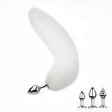 Laddymoda 3pcs / set staccabile finta pelliccia volpe coda anale metallo, tre spine butt plug, giochi di ruolo di sesso, giocattoli sessuali per uomini e donne