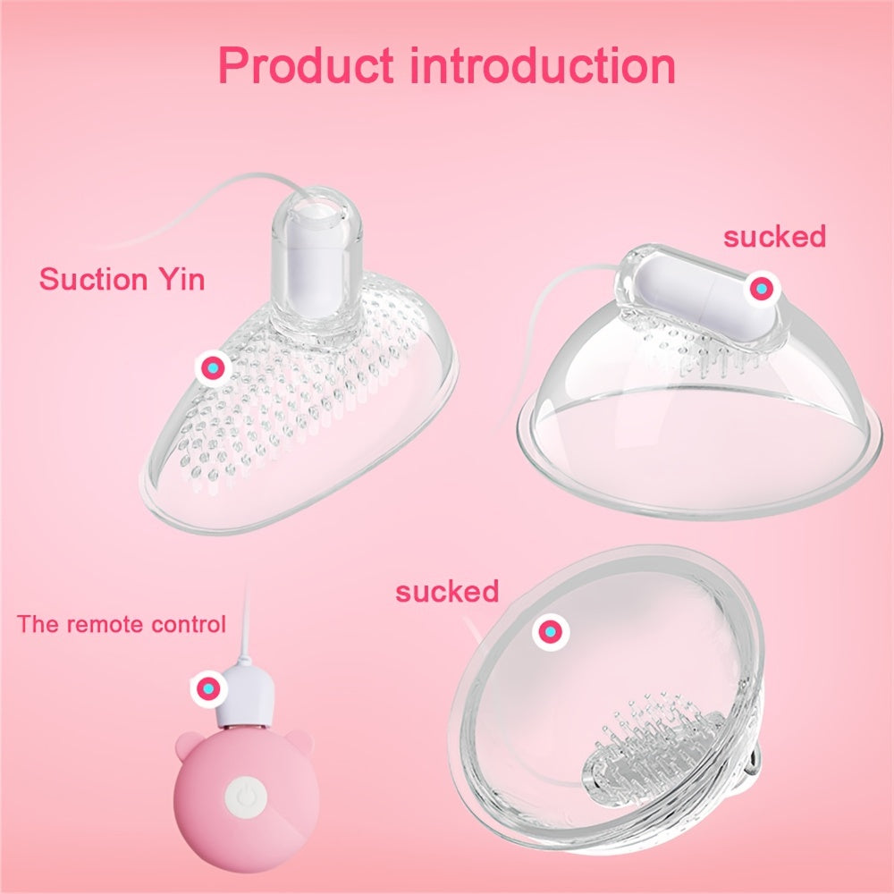 Laddymoda 1 set, stimolatore Clit vibrante con ventosa capezzoli con 10 modalità di vibrazione, vibratore di aspirazione, massaggiatore per seno, giocattoli sessuali con uova vibranti per le donne, telecomando