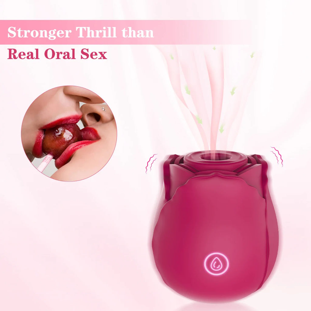 Laddymoda 1pc Rose Vibrator, 7 modalità di suzione, giocattolo clitoride, massaggiatore vaginale, giocattoli sessuali per adulti
